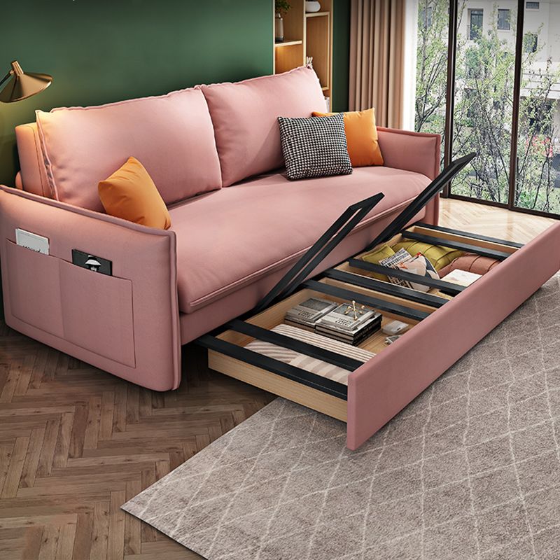 31" Wide Glam Sofa Bed Pillow Included Cushion Back Sleeper Sofa