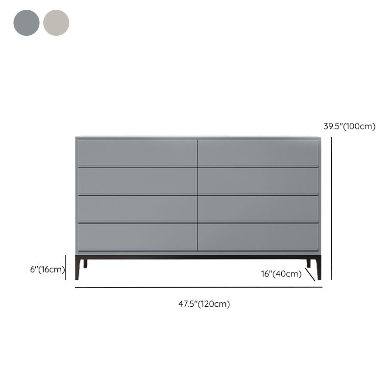 Modern Dining Buffet Engineered Wood and Stone Buffet Table with Drawers
