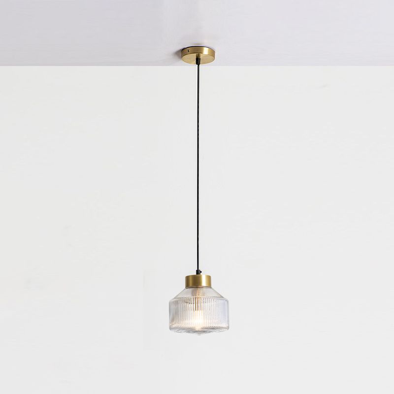 Géométrie moderne en forme de pendentif en verre 1 salle à manger de tête.