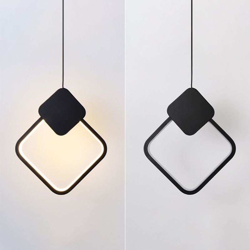 Geometric Shape Metal Hanging Light Modern Style 1 Light Hanging Light Mounted Fixture