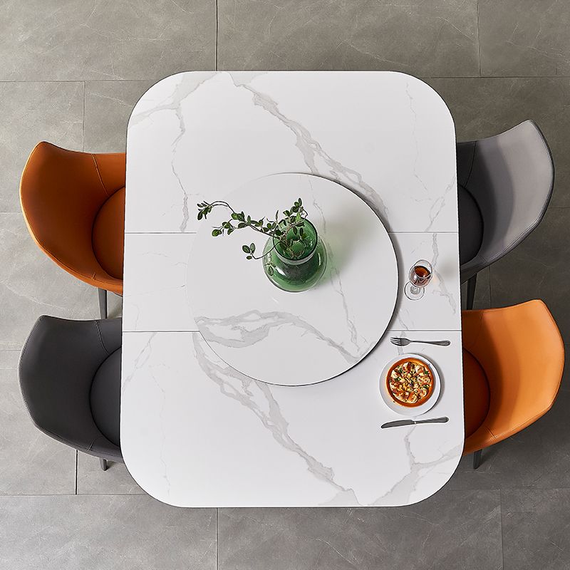 Modern Style Sintered Stone Dining Round Table Set 1/4/5/7 Pieces Dining Set