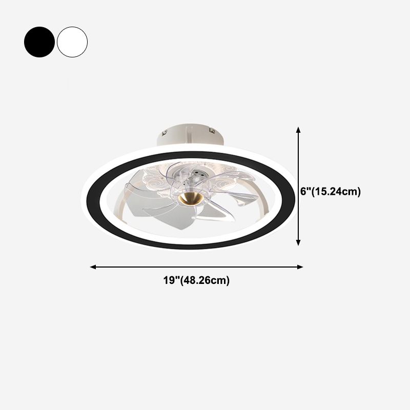 Luz de ventilador de techo circular de metal Simplicidad LED MONTADO LED MONTADO