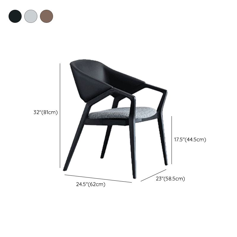 Contemporary Kitchen Dining Arm Chair Open Back Dining Chair