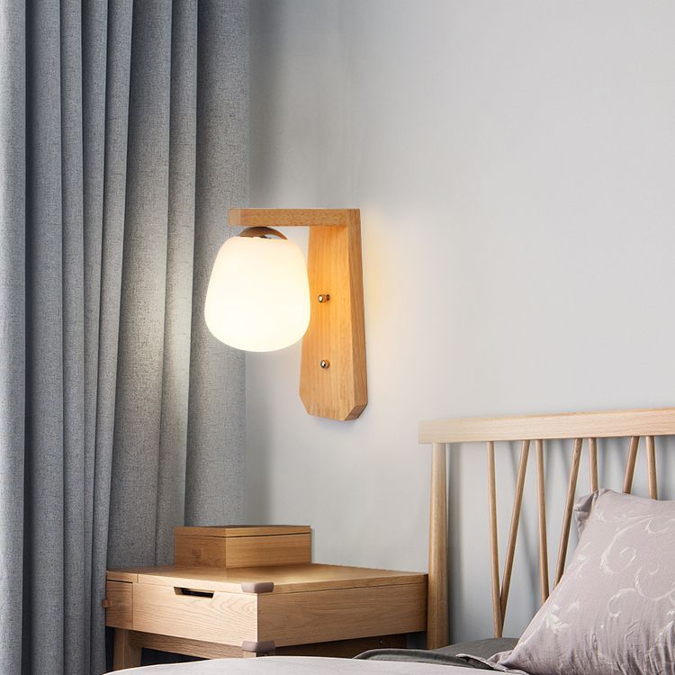 Éclairage mural ombré Simplicité Style Wood Beige Sconce Lightture