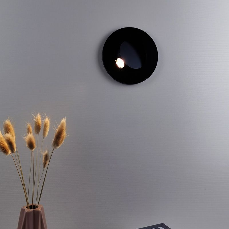 Metall 1-Licht-Lesen Wandbeleuchtung moderner Stil Runde Form Wandmontage Leuchte