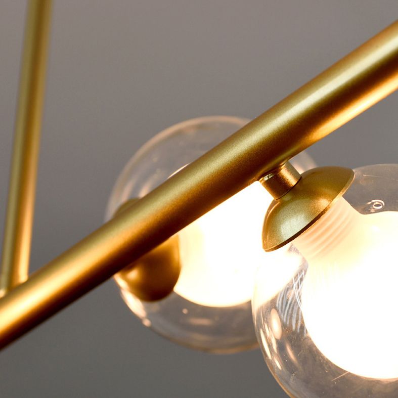 Gold Bubbles Island Luz colgante Simplicidad estilo lámpara de lámpara de vidrio