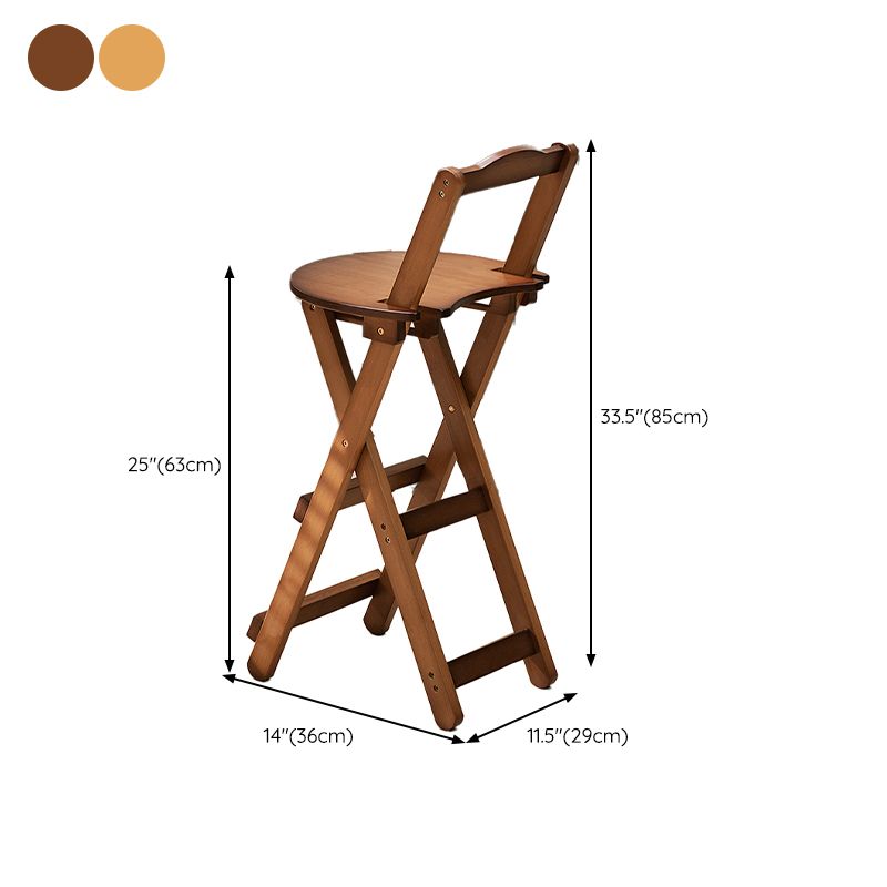 Folding Counter and Bar Stool Modern Style Wood Stool for Patio Use