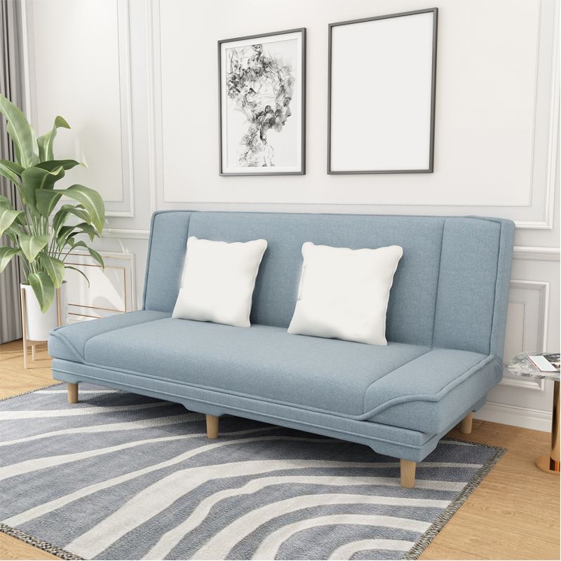 31.5 " H Contemporary Linen Armless Convertible Sleeper Sofa