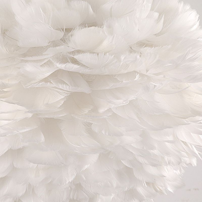 Lámpara de lámpara esférica lámpara moderna simplicidad de plumas de tono colgante para restaurante para restaurante