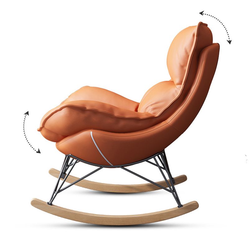 Upholstered Rocking Chair Contemporary Rocker Chair with Ottoman