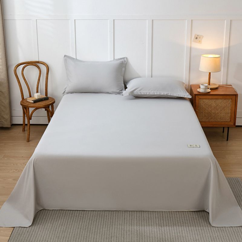 Bed Sheet Solid Color Breathable Skin-friendly Non-pilling Bed Sheet Set