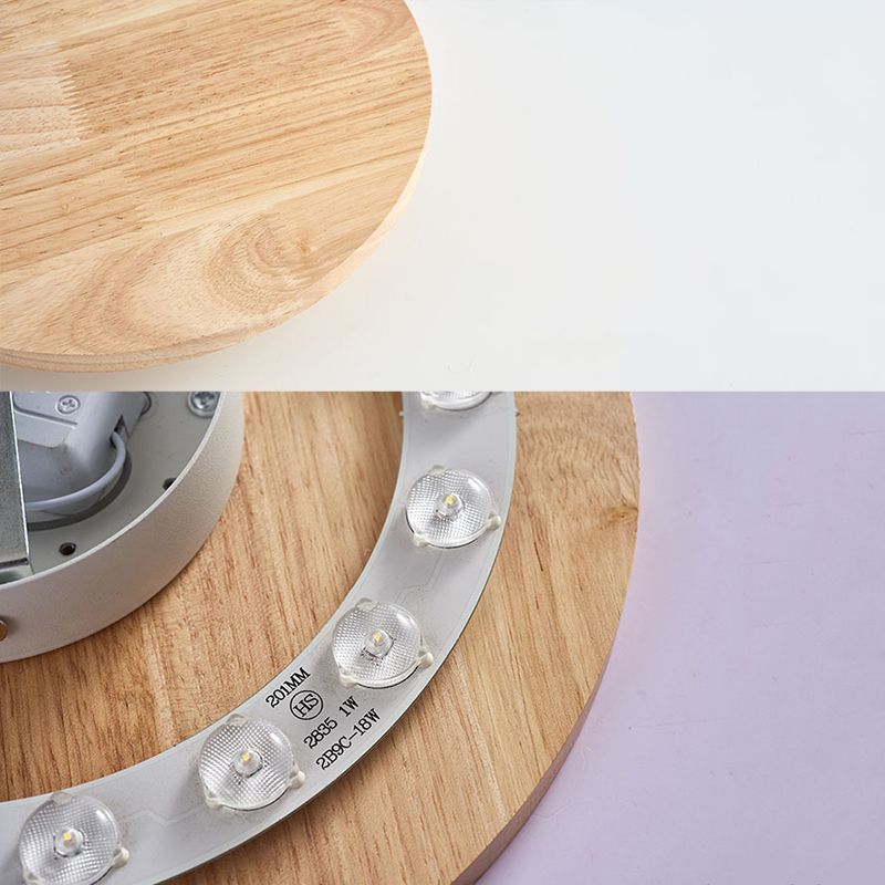 Runde Wandlampen moderne Einfachheit Holzwandleuchten für Wohnzimmer