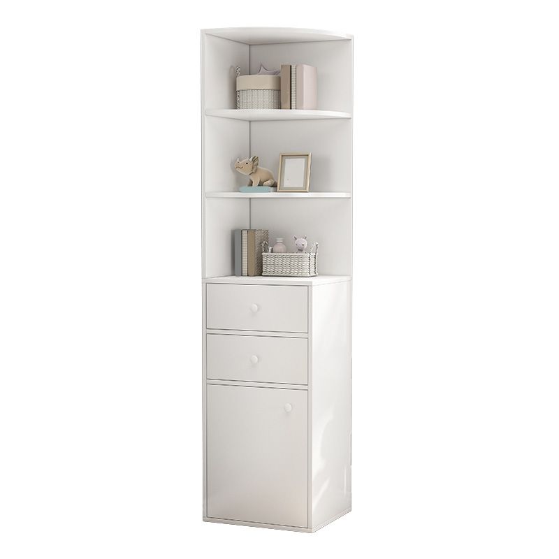 Contemporary Accent Cabinet with Drawers and 1 Wooden Door and Shelves