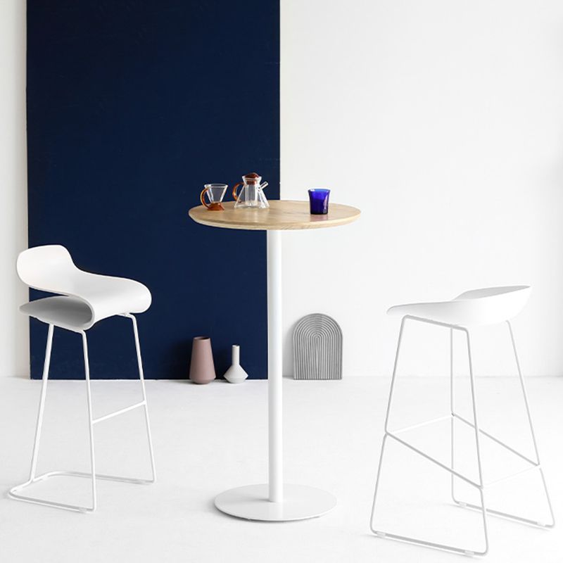 Industrial Bar Height Cocktail Table Pedestal Wood Bistro Bar Desk