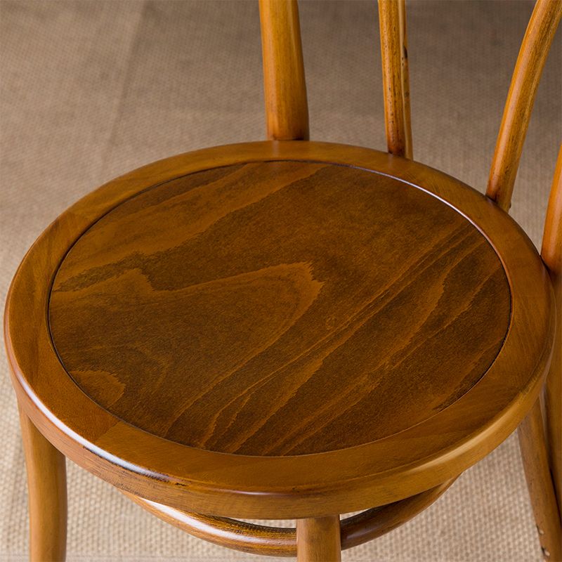 Sillas modernas de madera maciza de haya, juego de sillas laterales con respaldo Windsor para comedor y cocina