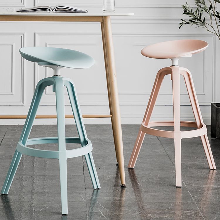 Nordic Low Back Counter Bar Stool Plastic Bar Stool for Home