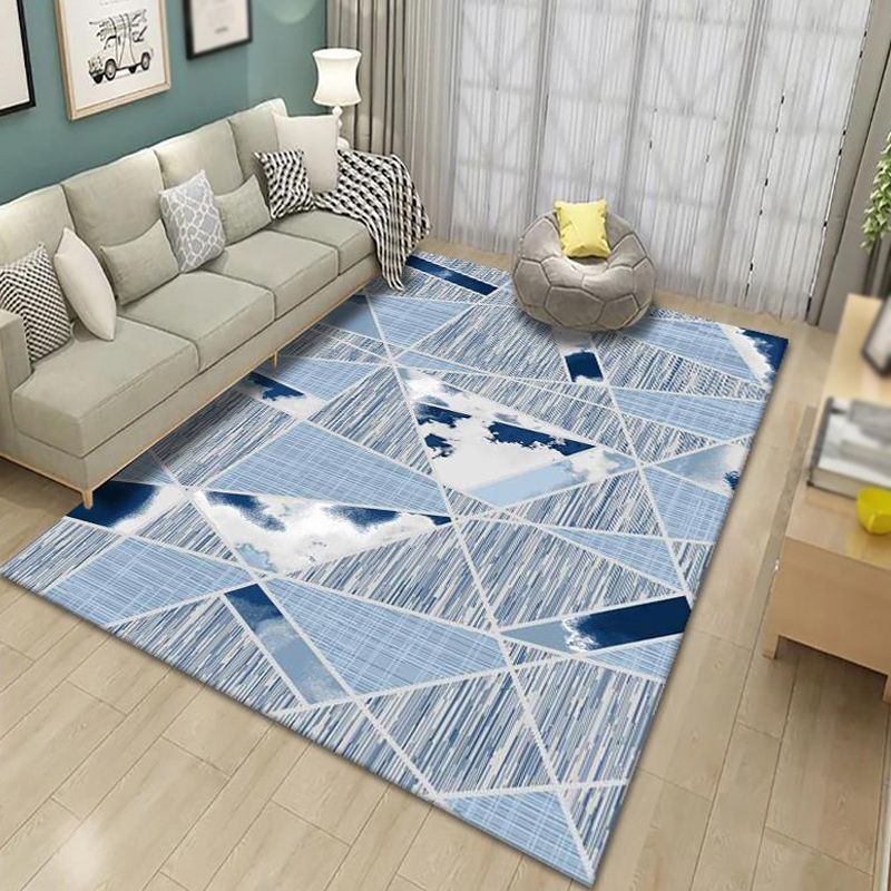 Contemporary Indoor Rug Trendy Area Carpet Polyester Stain Resistant Rug for Living Room