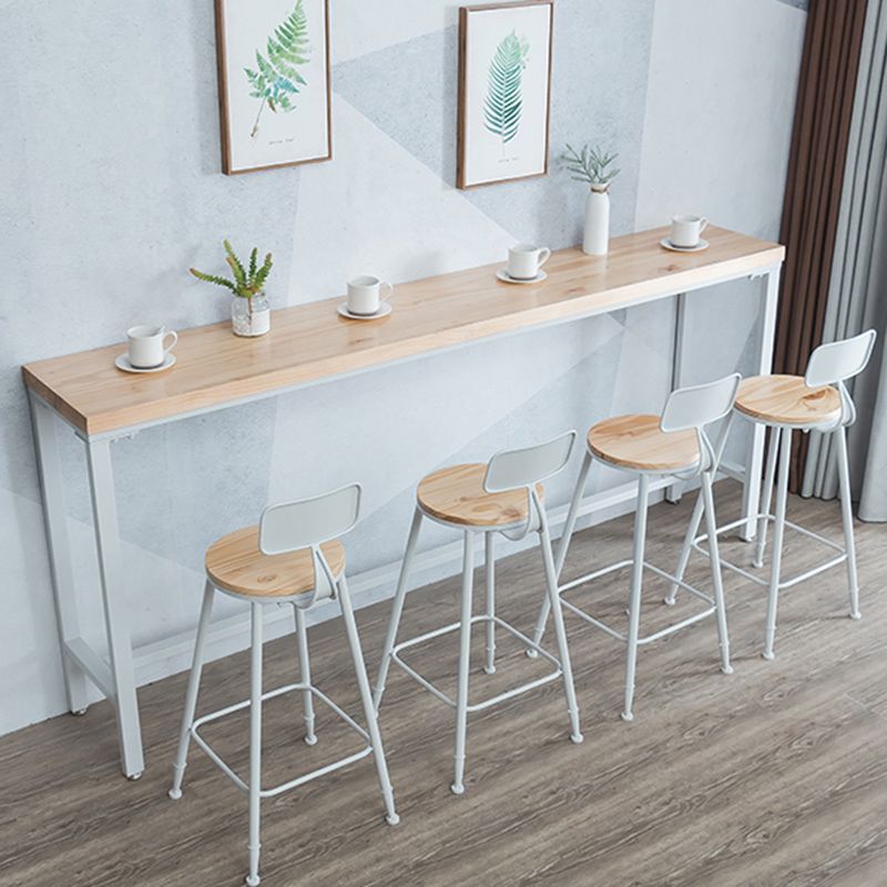 Contemporary Bar Table Set 1/4/6 Pieces Rectangle Solid Wood Bistro Set