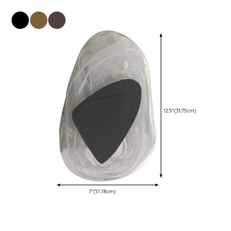 Unique Shape Glass Wall Light Modern Style 1 Light Wall Light Sconce