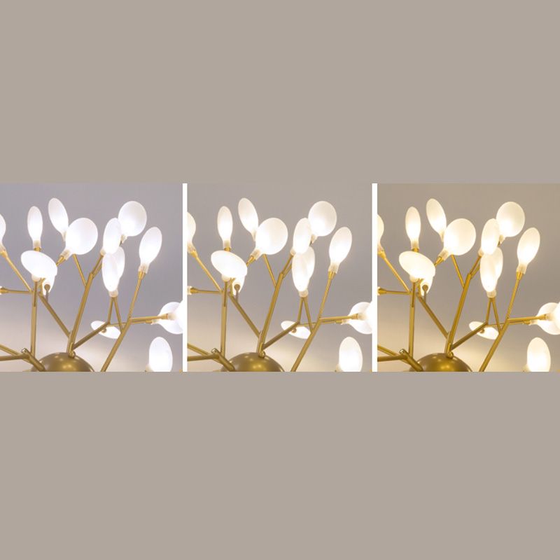 Gold Firefly Chandelier Modernist Metal Multi Lights Ceiling Chandelier for Living Room
