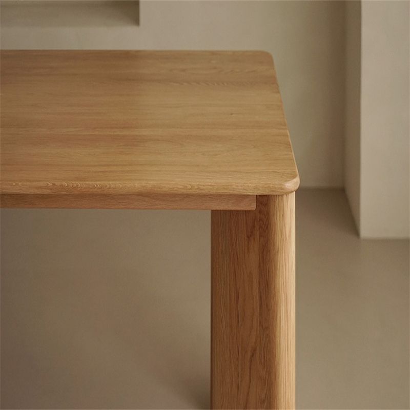 Solid Wood Dining Table Rectangle Modern Dinner Table for Dining Room