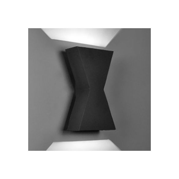 Black/White Hourglass Shade Wall Washer Light Contemporary Led Metal Wall Lamp in White/Warm Lighting