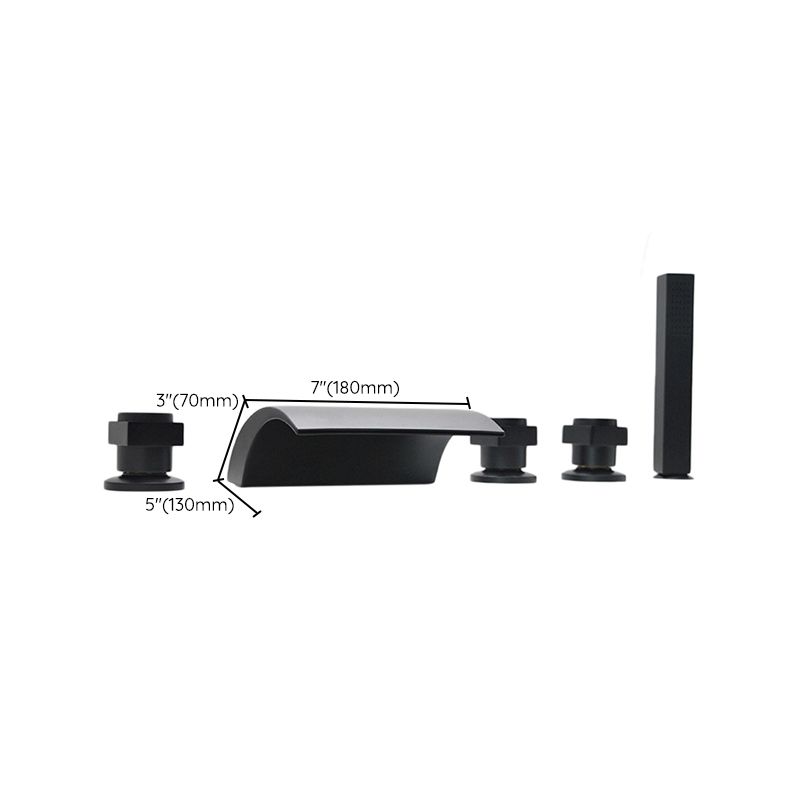 Contemporary Bath Faucet Trim Metal Deck Mounted Bath Faucet Trim