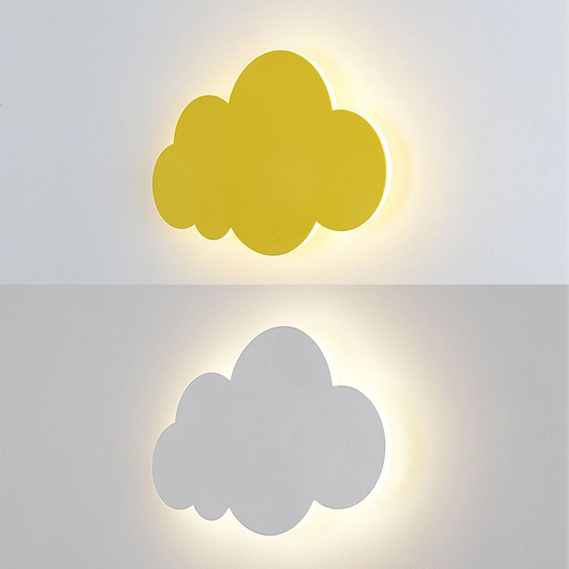 Kids Multicolor Wall Sconce Cloud Metal Wall Light Fixture for Bedroom