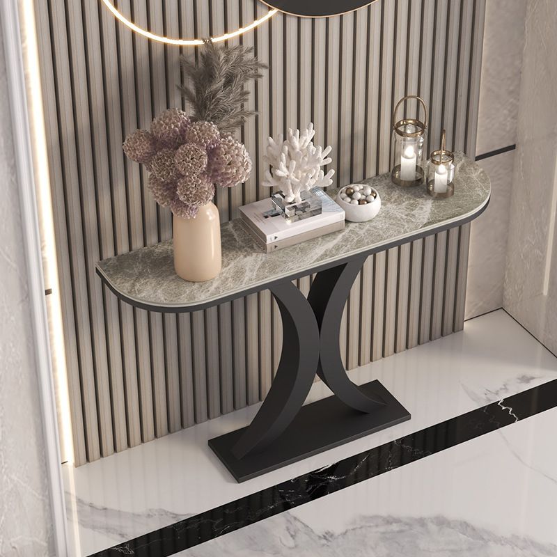 31.5-inch Tall Modern Console Table 1-shelf Stone Accent Table