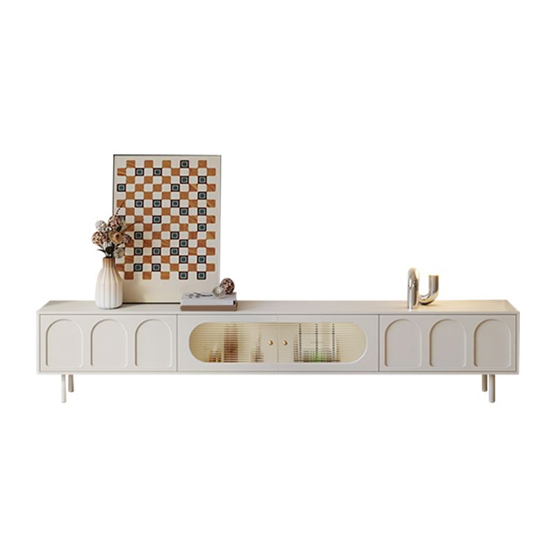 Scandinavian TV Media Console White Media Console TV Stand with Drawers