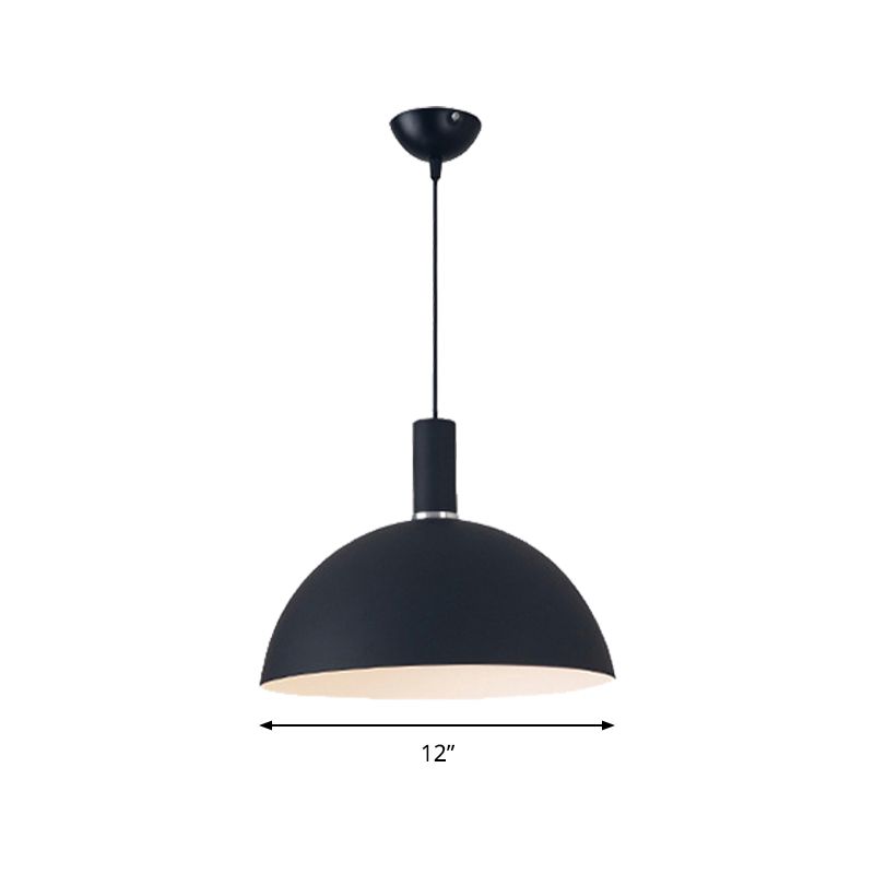 Aluminum Hemisphere Pendant Lamp One Light Contemporary Pendant Light for Dining Room