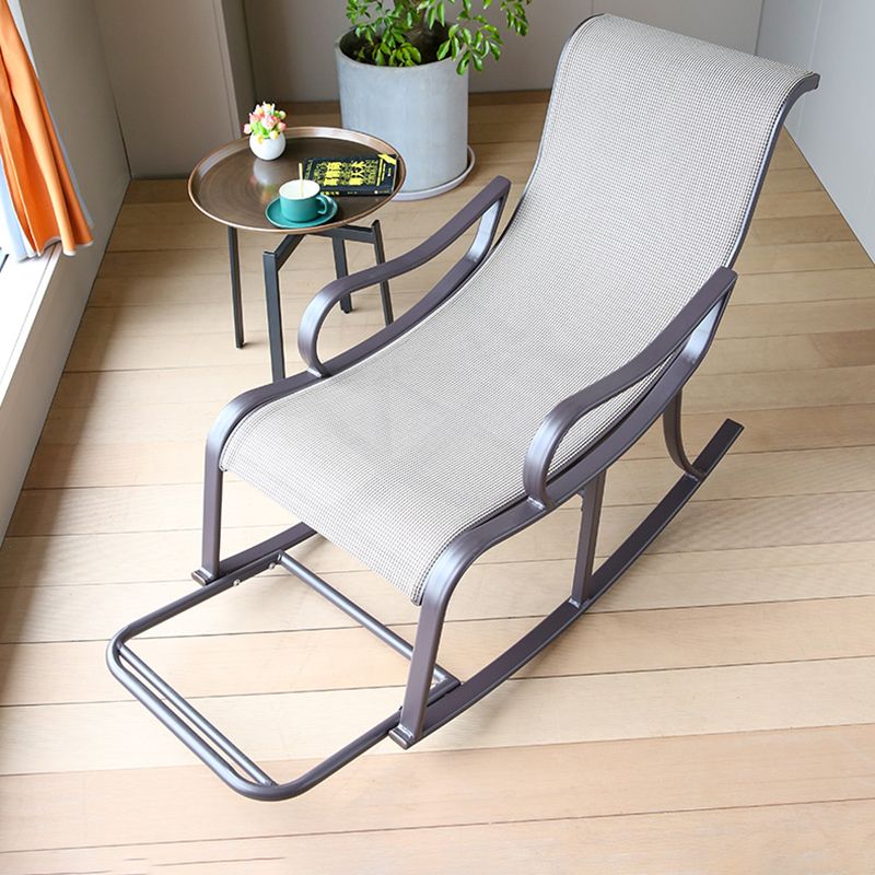 Contemporary High Back Rocking Chair Reclining Rocker Chair 26.8" x 59" x 39"