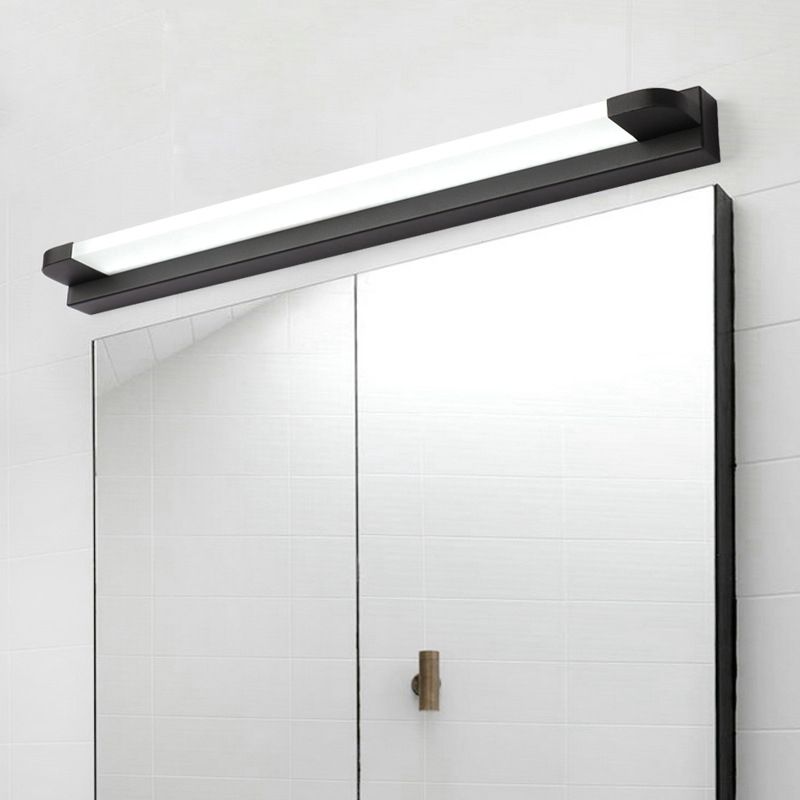 Linear Wall Mounted Mirror Front Modern Minimalist Style Acrylic Vanity Wall Light Fixtures