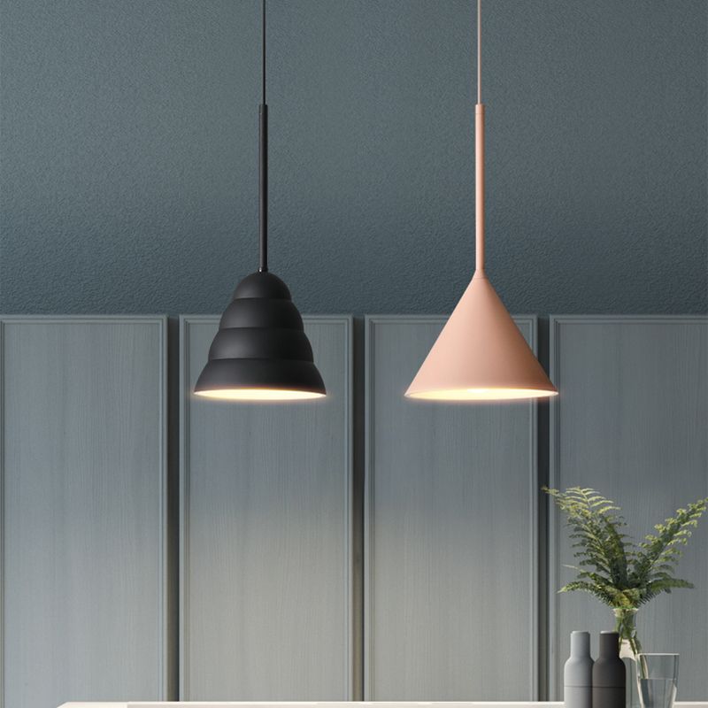Unieke schaduw hangende verlichting moderne macaron -stijl hars 1 lichte hanglamp voor eetkamer