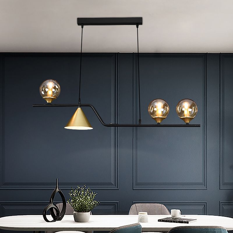 Nordic Pendant Light Modern Glass Shade Chandelier Lampe pour salle à manger