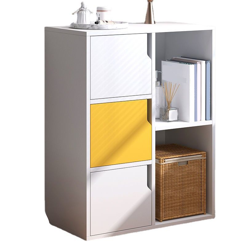 Wooden Side Cabinet with Shelves and Doors 9.44" Wide Storage Cabinet