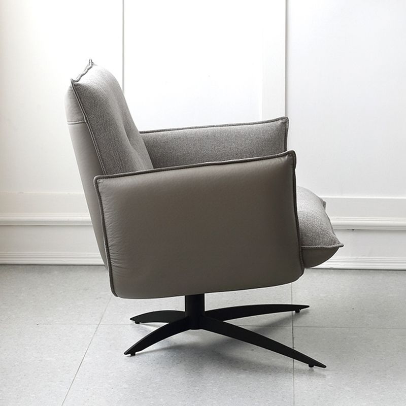 Contemporary Linen 4-Star Tight Back Accent Armchair in Grey