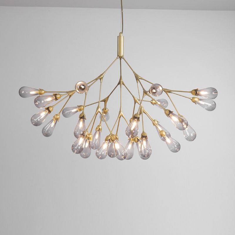 Wit glazen kroonluchter verlichtingsarmatuur moderne kroonluchter hanglamp voor woonkamer