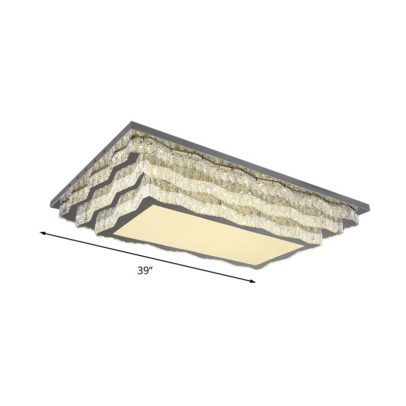 Iluminación empotrada LED Montaje empotrado de techo de cristal moderno en coñac para sala de estar