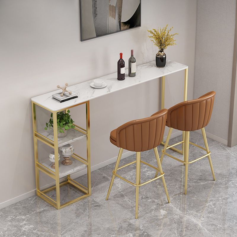 Contemporary Upholstered Counter Stool Rectangle Bar-height Bar Stool for Living Room