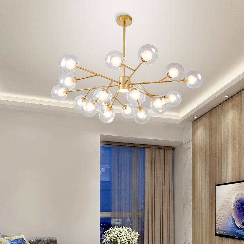 Cosco moderno de techo de hierro forjado colgado de vidrio de vidrio