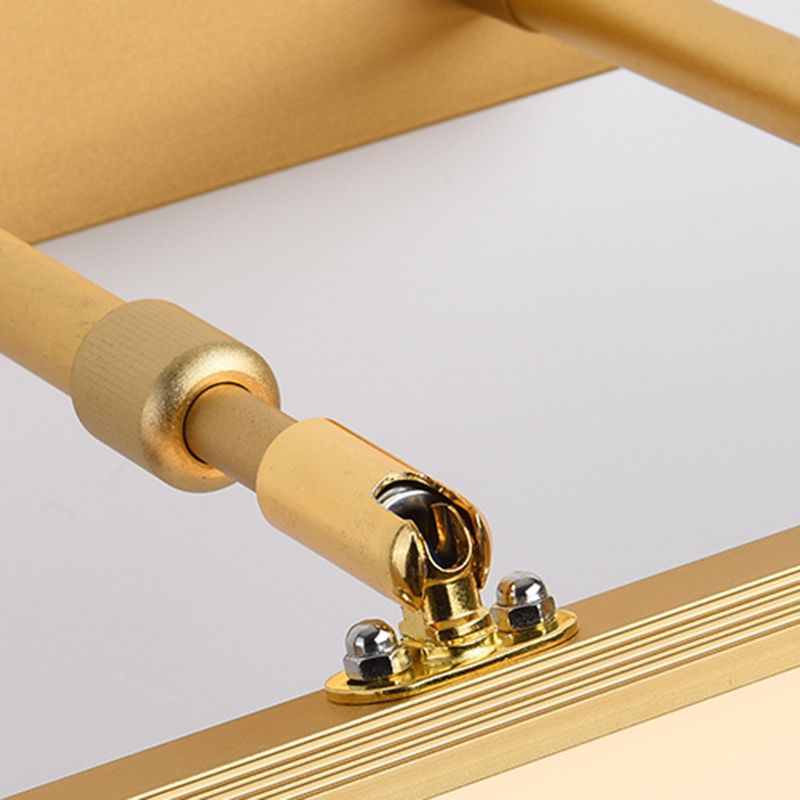 Linear Shade Swing Arm Wall Lighting Modern Style Metal 1 Light Sconce Lamp in Brass