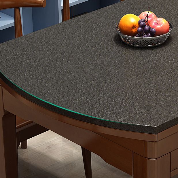 Simplicity Style Dining Site Table Round Stone Furniture with Drop-Leaf