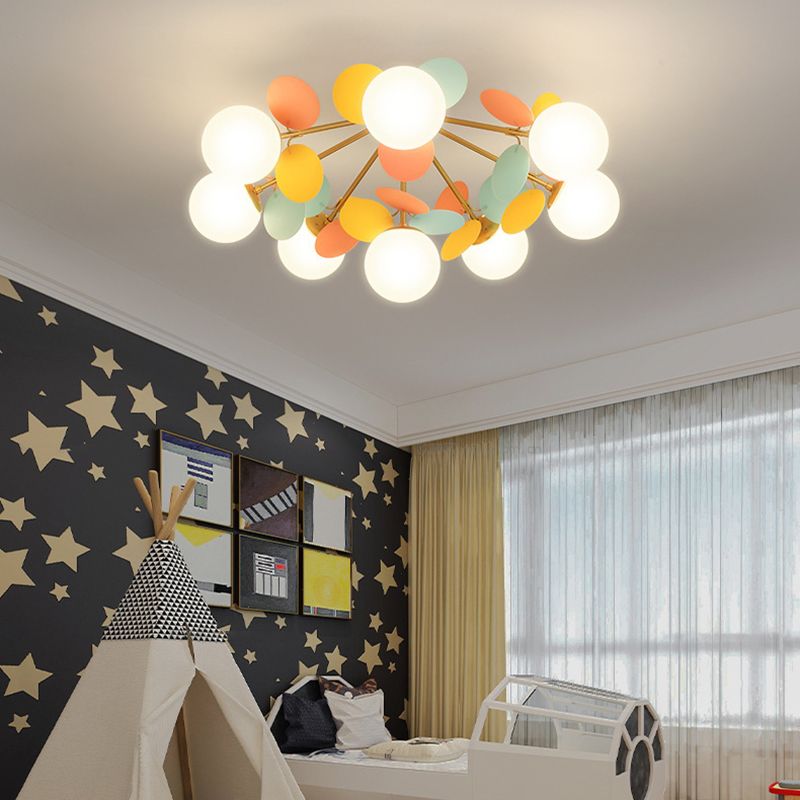 Burbujas de la sala de estar del techo montado en el techo de vidrio semi iluminación de semi montura