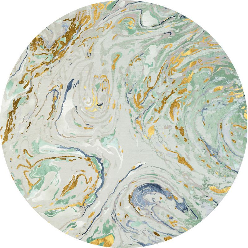 Minimalistischer moderner Teppich Multicolor-Aquarell-Print Teppich Haustierfreundlicher Maschinenwaschableie-Rutschteppich für Wohnzimmer