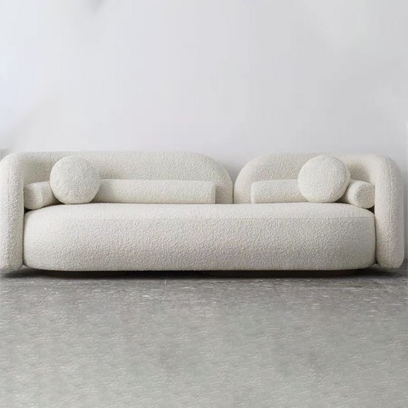 Modern Style Sofa Low Back Cushioned Sofa Padded with Sponge Cushions Sofa