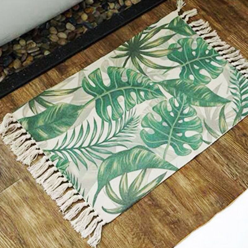 Uniek geometrisch tapijt multicolor eclectisch tapijt katoenen huisdiervriendelijk tapijt met kwastje voor grote kamer