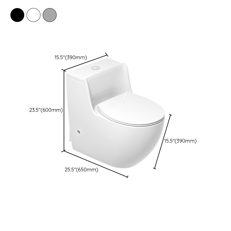 Modern Elongated Toilet Bowl Siphon Jet Flush Toilet with Seat