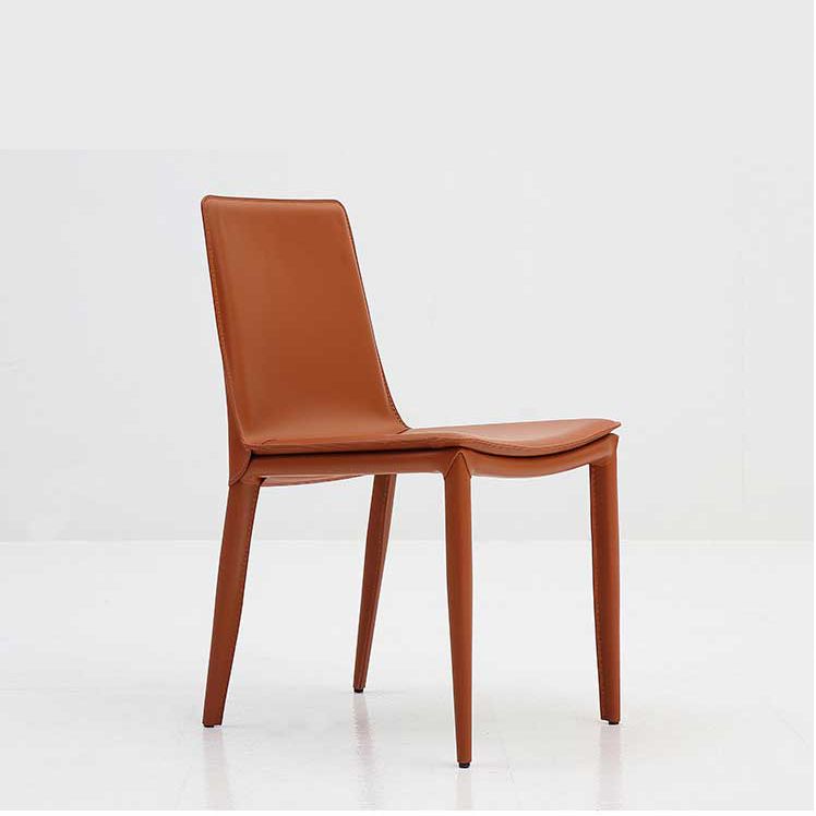 Sillas de comedor de cuero modernas Silla de comedor sin brazos para uso en restaurantes