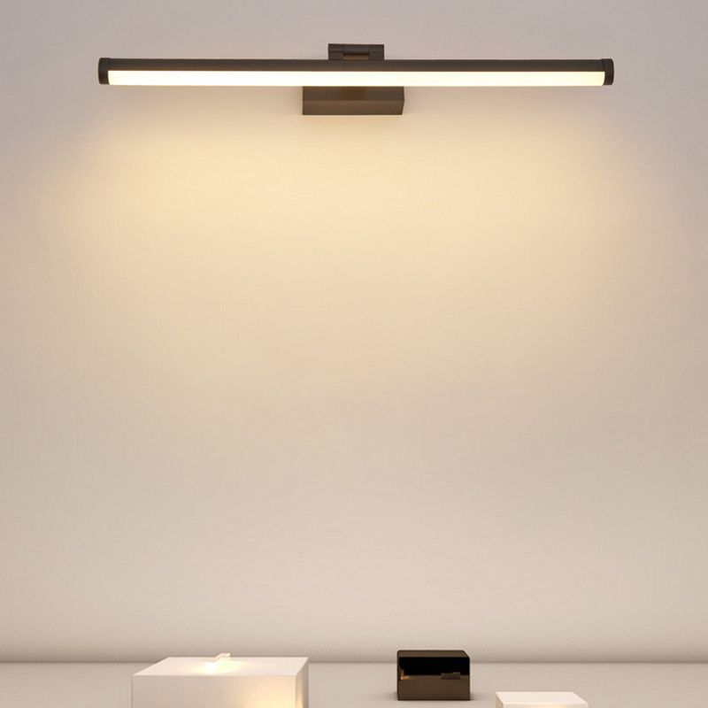Nordic Style Single Vanity Light LED Metal Wall Mounted Mirror Front Lamp in Acrylic Shade